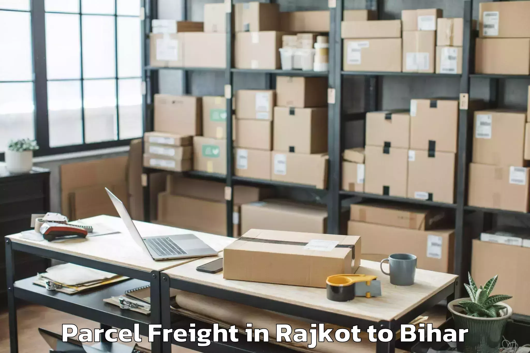 Easy Rajkot to Dandkhora Parcel Freight Booking